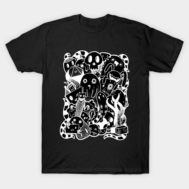 Little Doodle Monsters #1(inverted) T-Shirt by RogerPrice00x